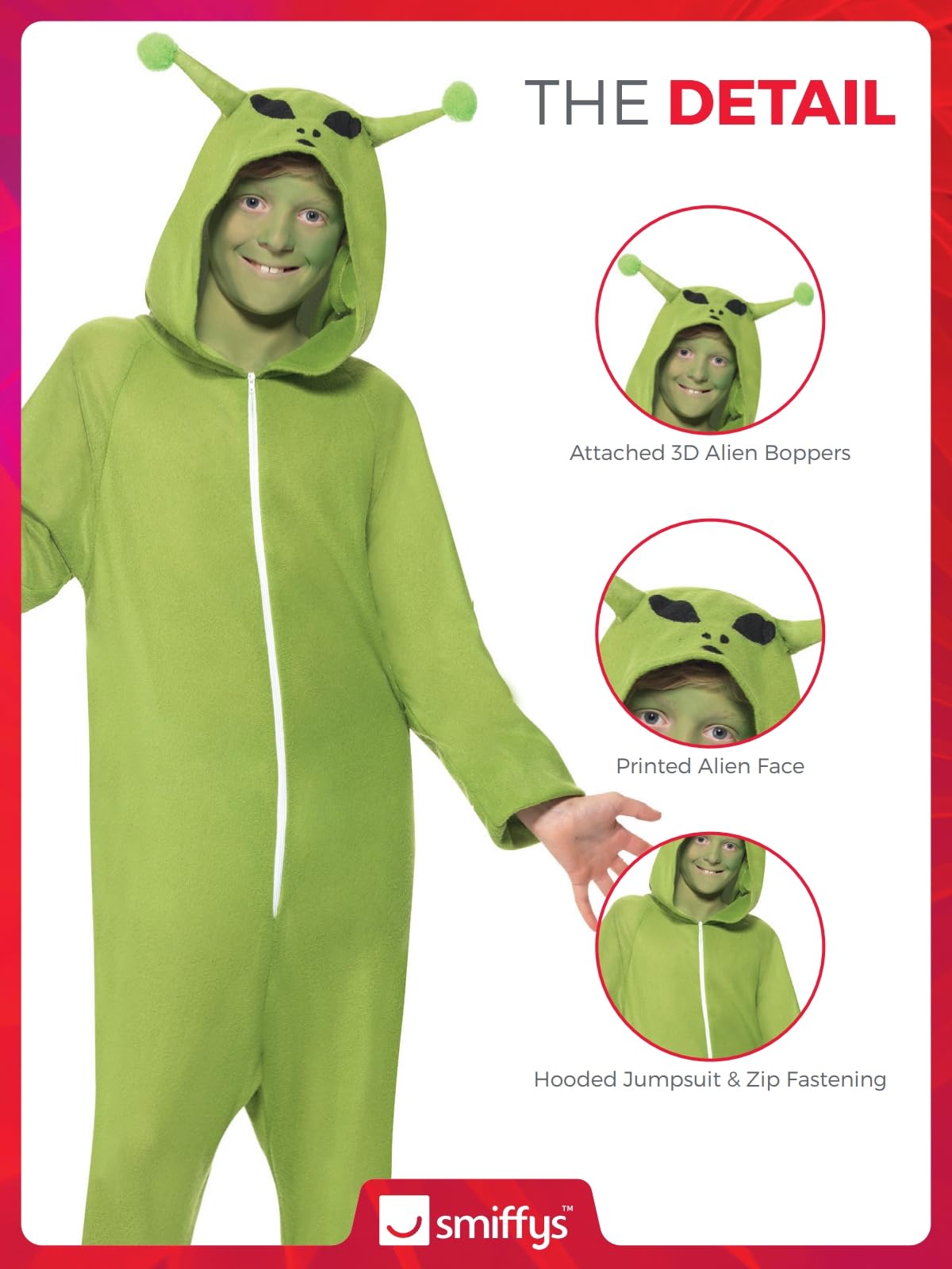 Kids Green Alien Costume - Image 5