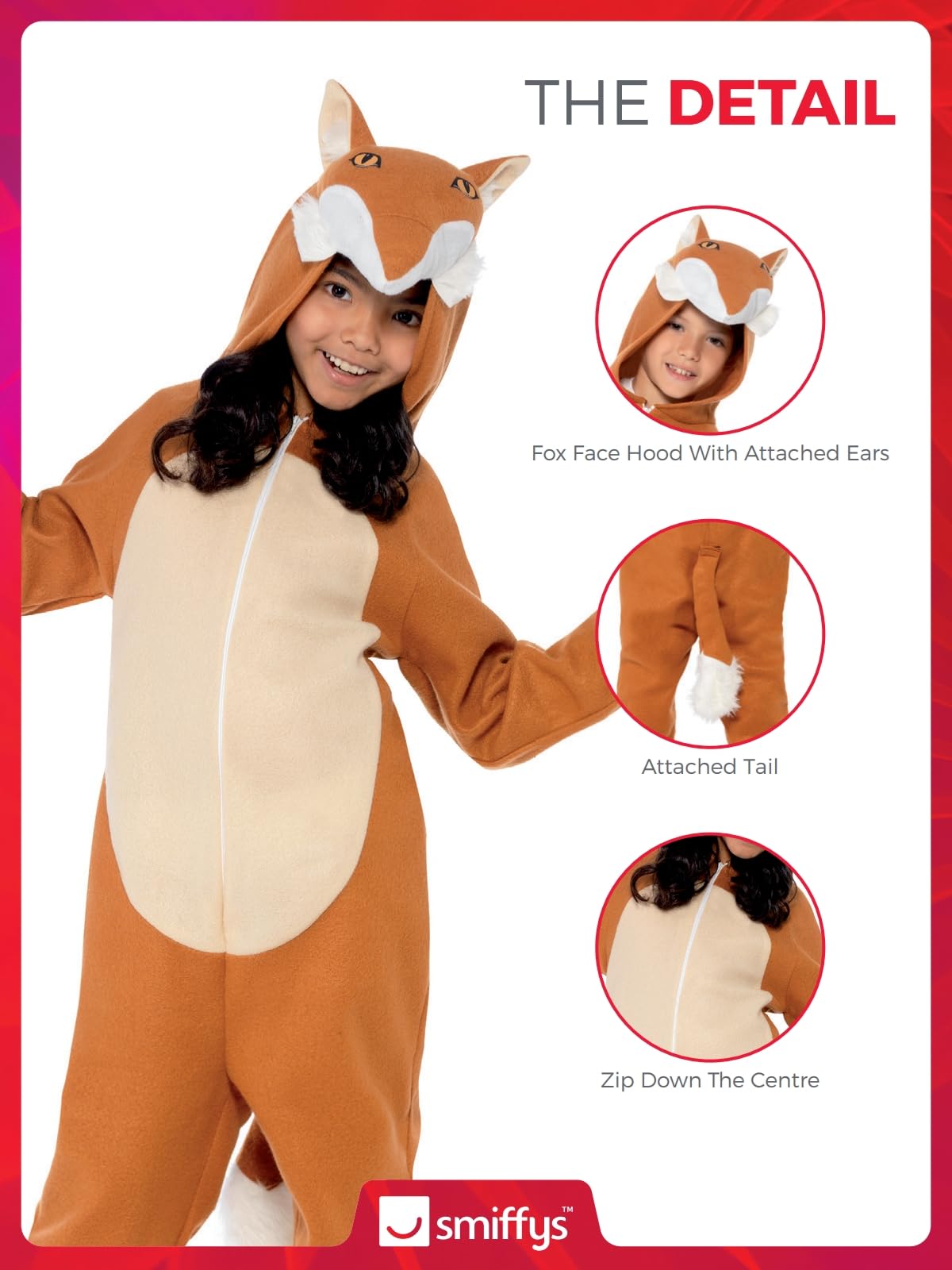 Smiffy's Children's Unisex All in One Fox Costume - Image 5