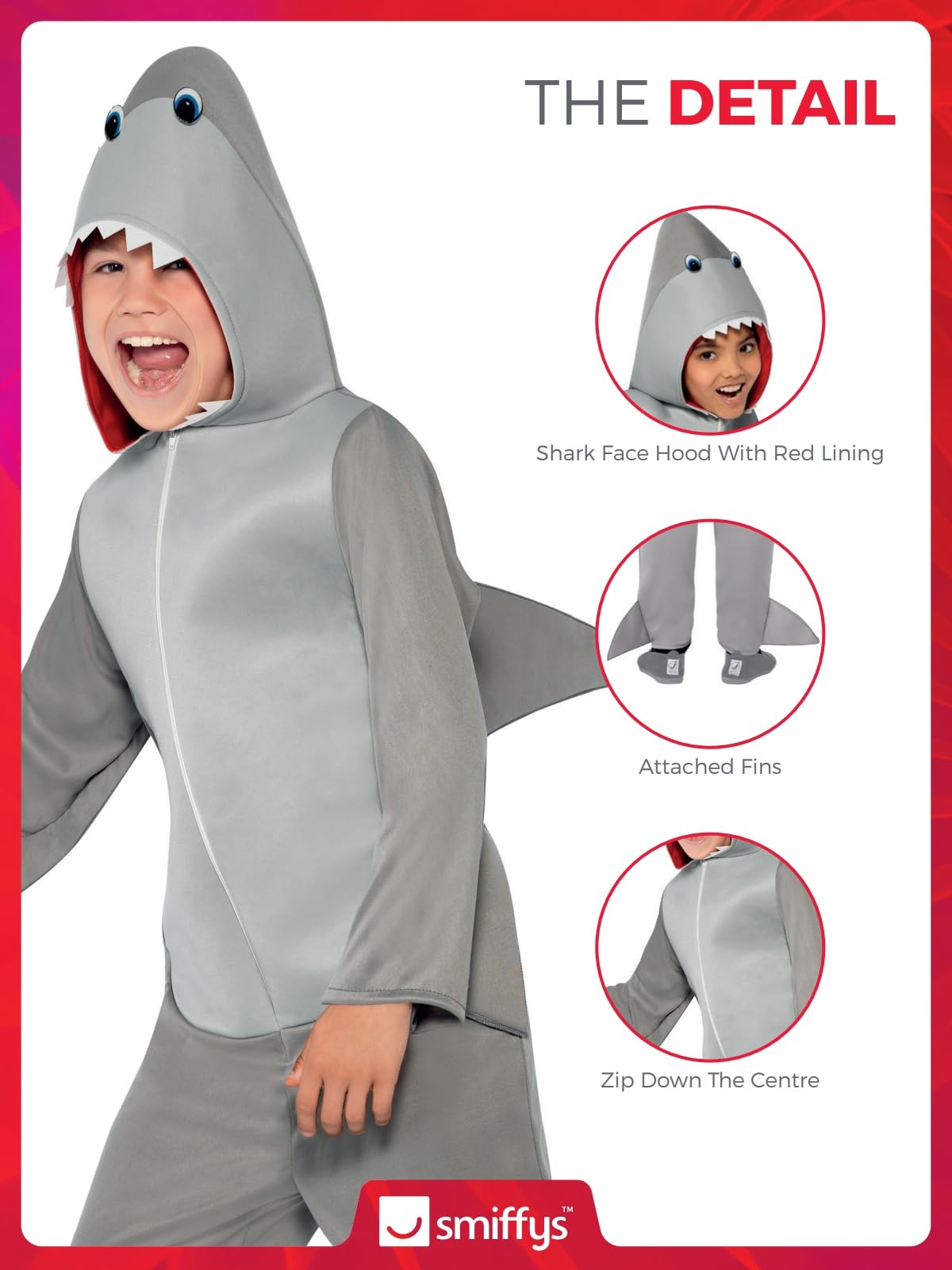 Smiffy's Kids' Shark Costume - Image 5