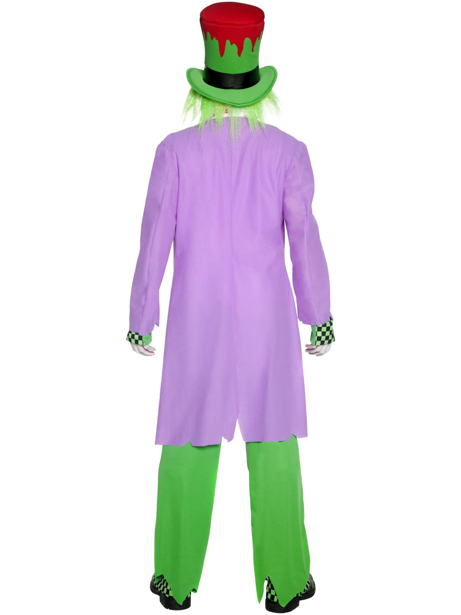 Smiffy's Men's Bad Hatter Costume Top Trousers Hat Shirt Mask Shoe Covers - Image 3