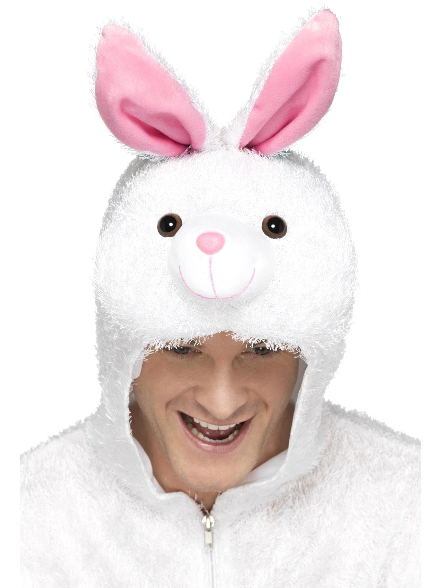 Smiffy's Men's Bunny Costume Includes Jumpsuit with Hood - Image 4