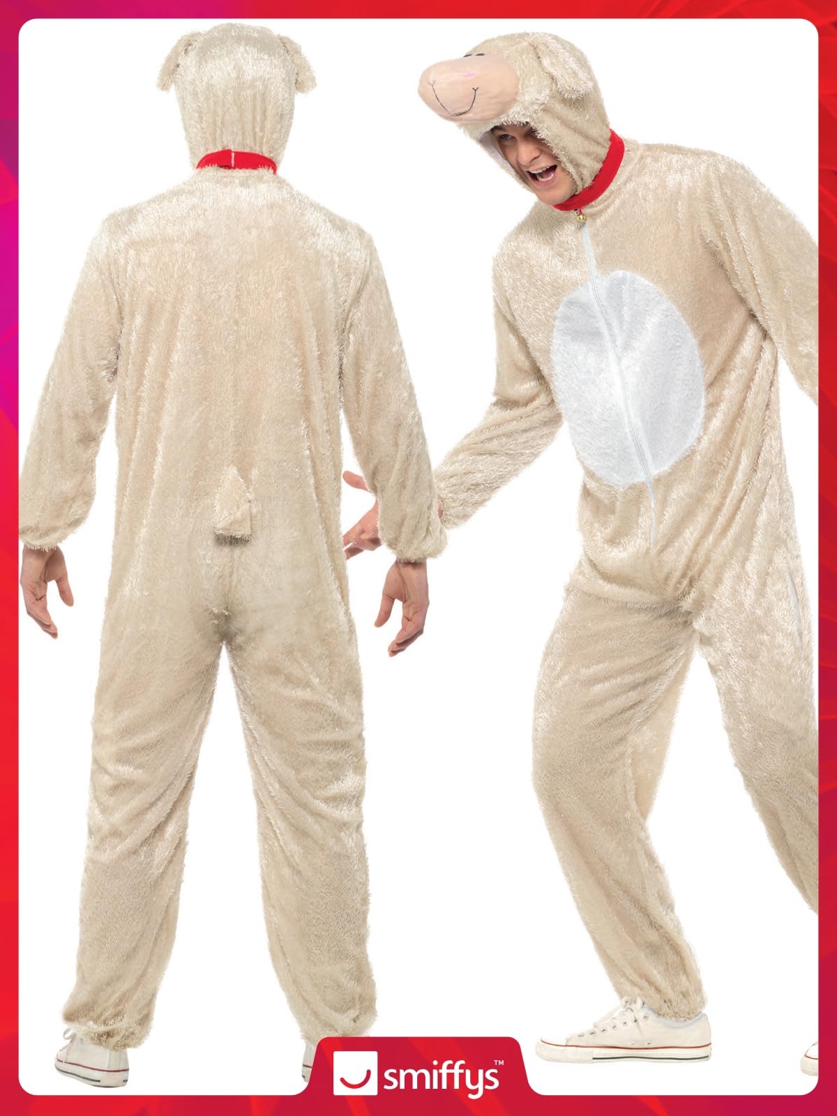 Smiffy's Men's Lamb Costume Includes Jumpsuit with Hood - Image 6