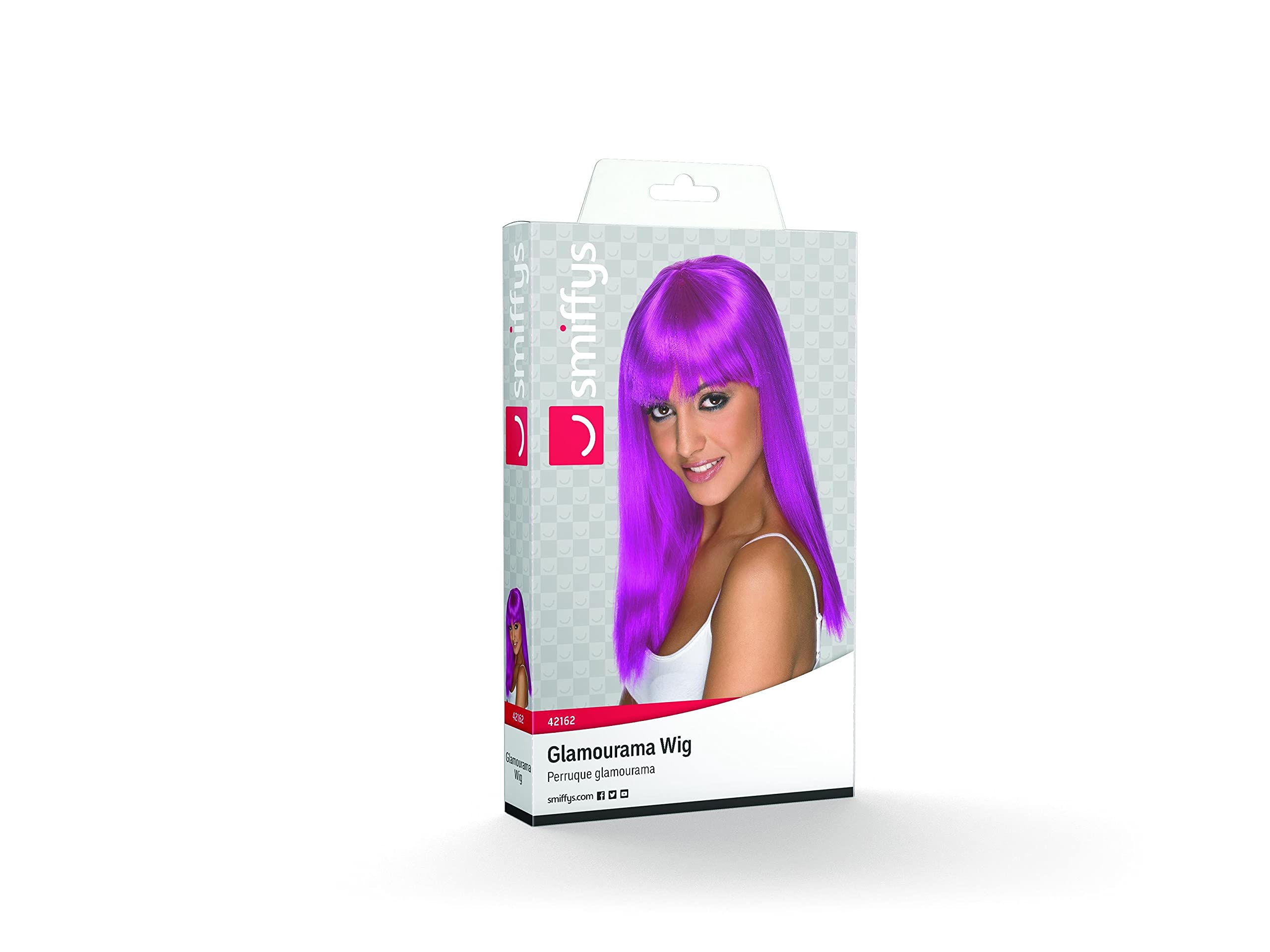 Smiffy's Women's Glamourama Wig Neon Long Straight with Fringe - Image 4