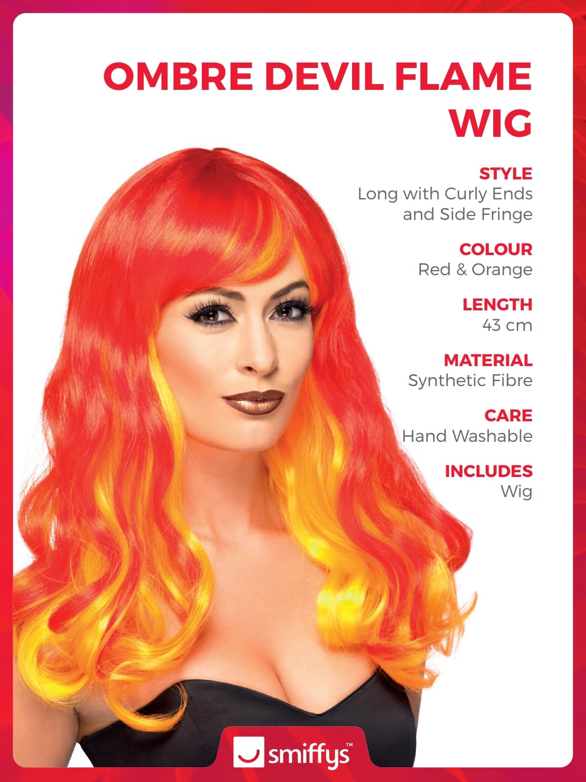 Smiffy's Women's Ombre Wig Midnight Siren - Image 3