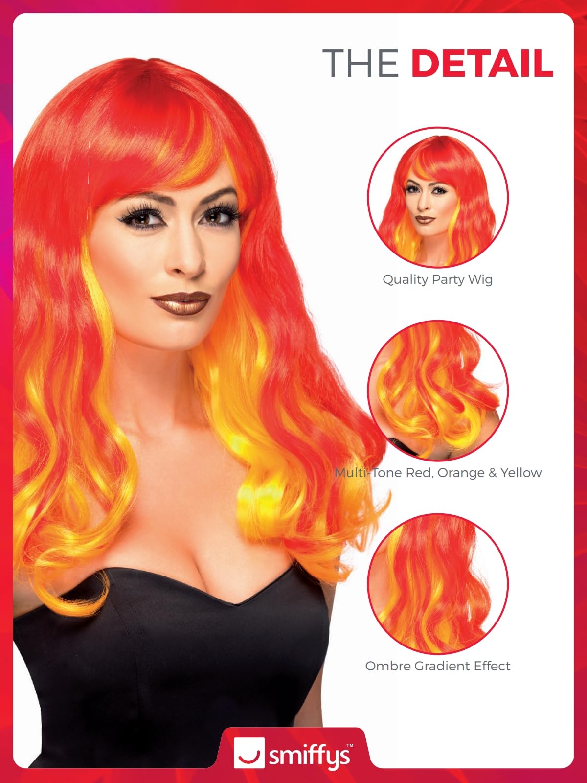 Smiffy's Women's Ombre Wig Midnight Siren - Image 4