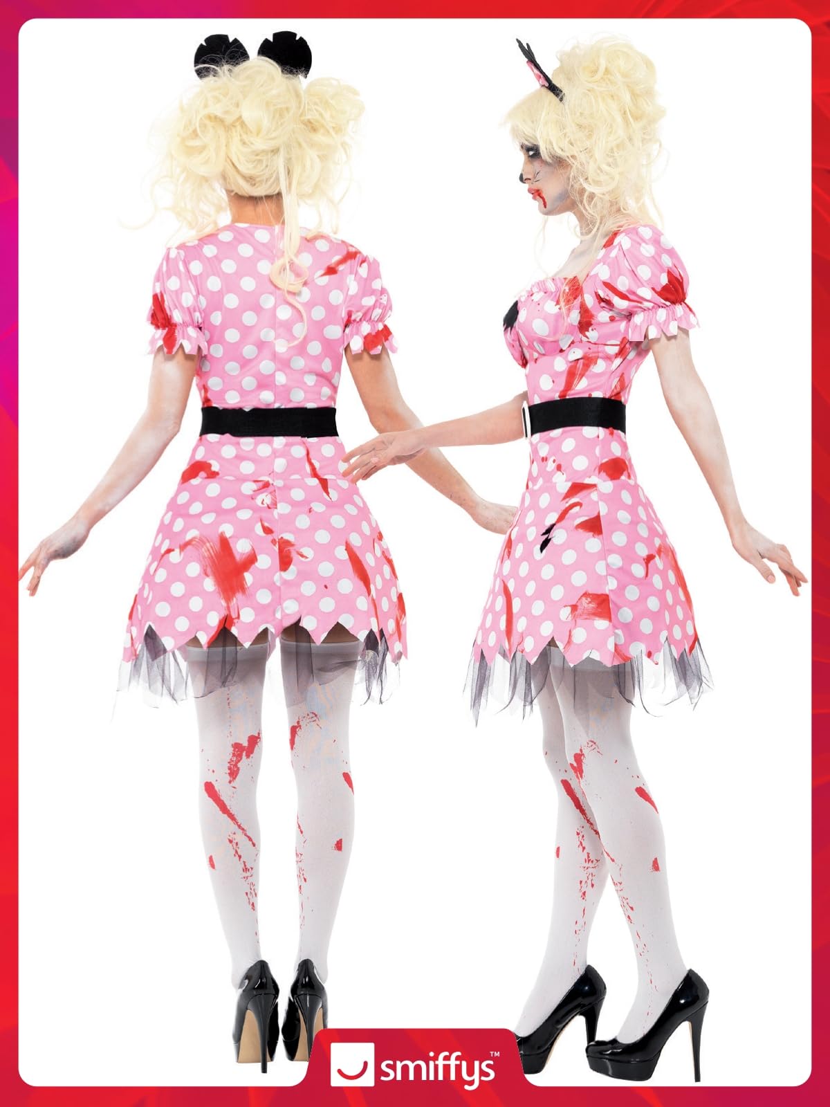 Smiffy's Women's Zombie Rodent Costume with Dress Belt and Headband - Image 6