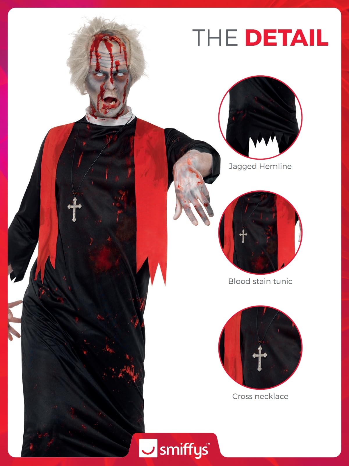 Smiffys - 45526 - Zombie High Priest Coustme - Large / XL - 42" / 48" - Image 5