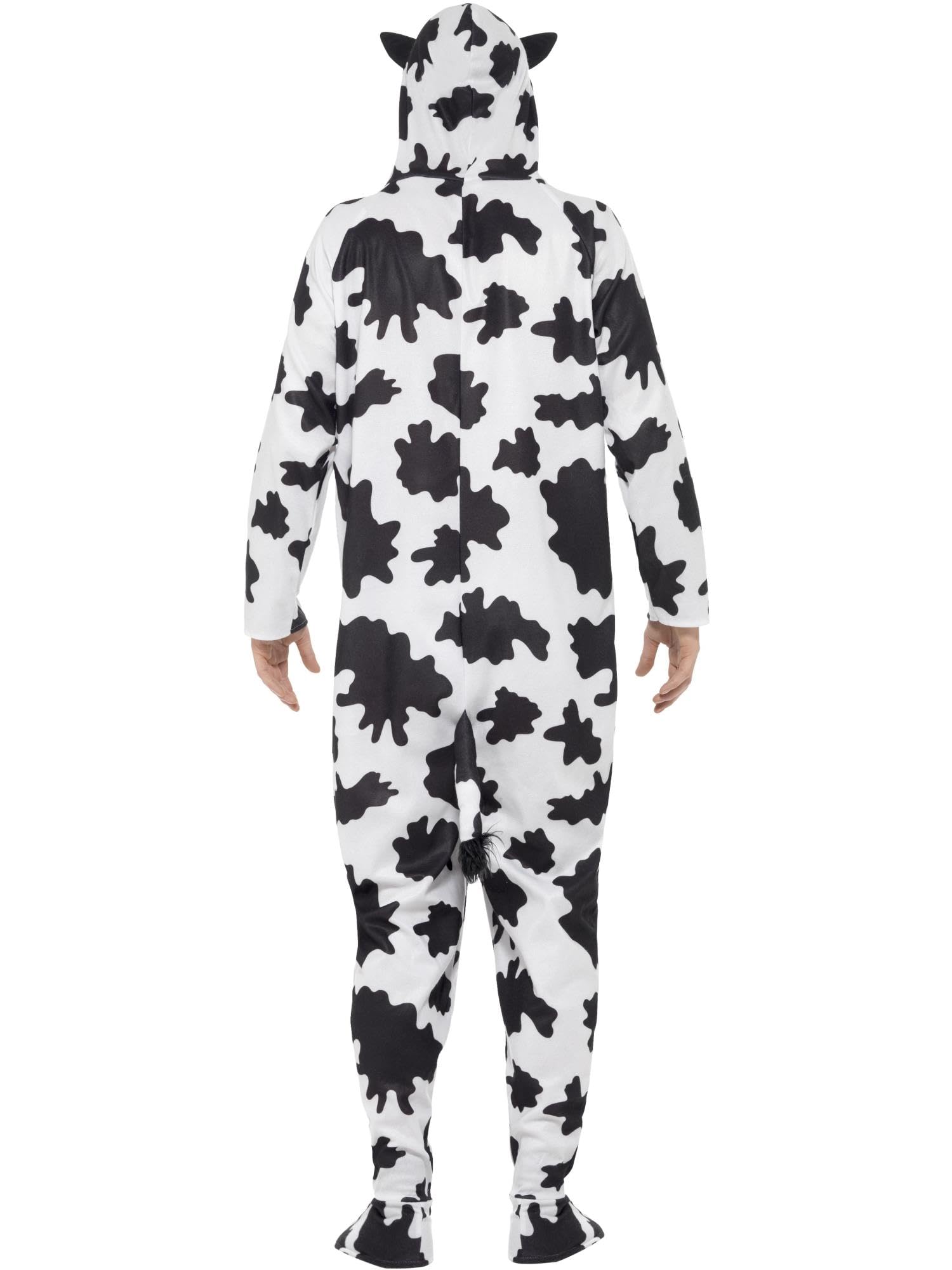 Smiffys Cow Costume, Black & White with Hooded All in One, Party Animals Fancy Dress, Animal Dress Up Costumes - Image 3