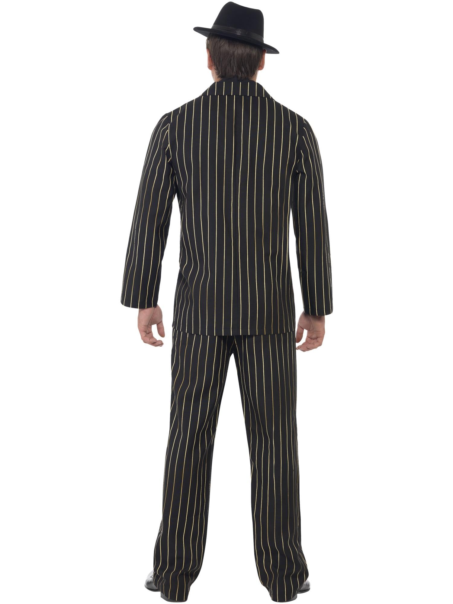 Smiffys Men's Smiffys Gold Pinstripe Gangster Costume - Image 3
