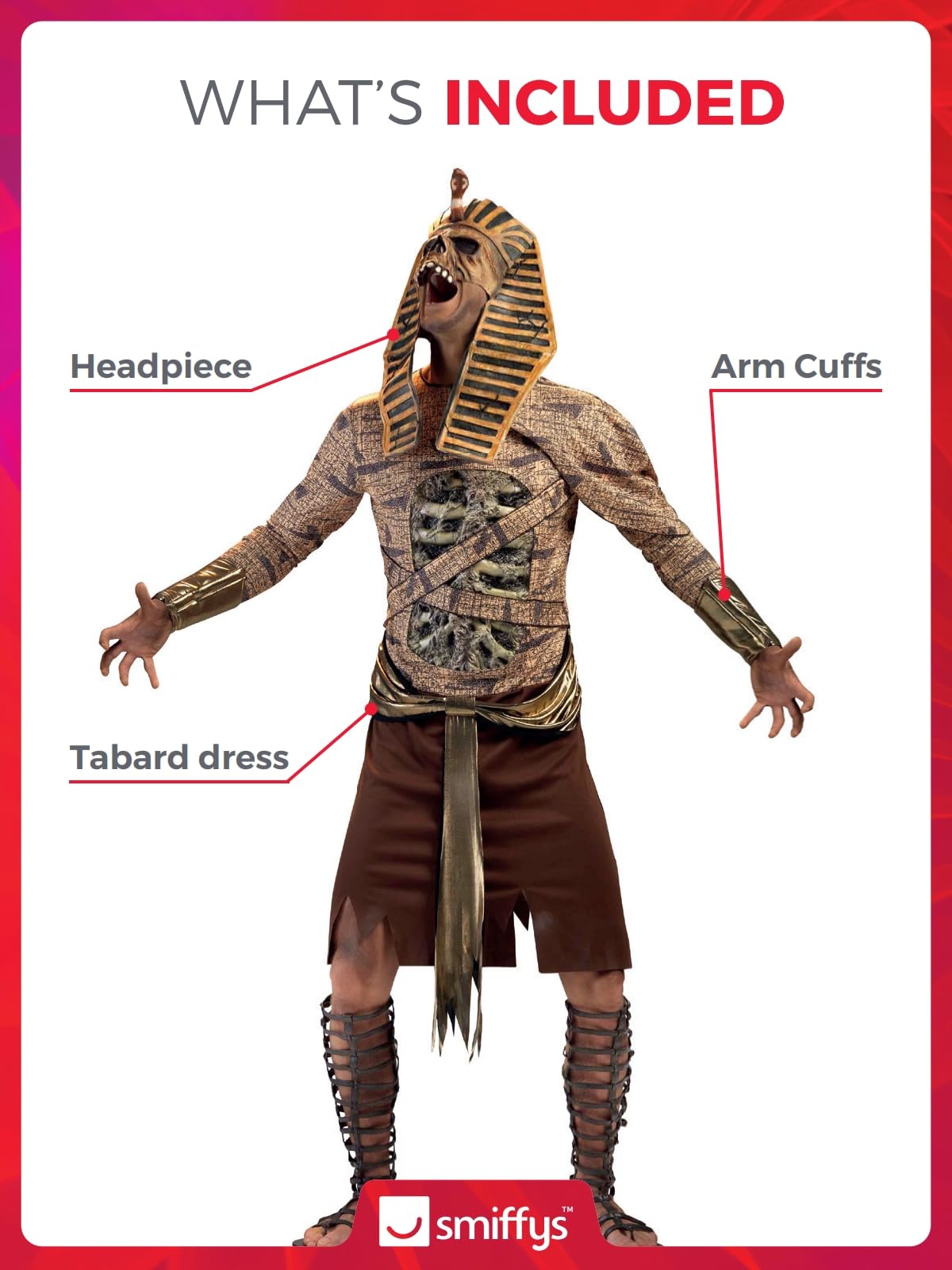 Smiffys mens Zombie Pharaoh - Image 4
