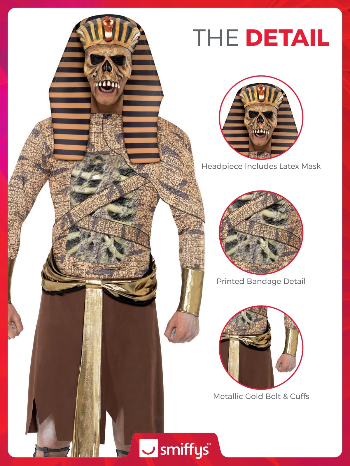 Smiffys mens Zombie Pharaoh - Image 5