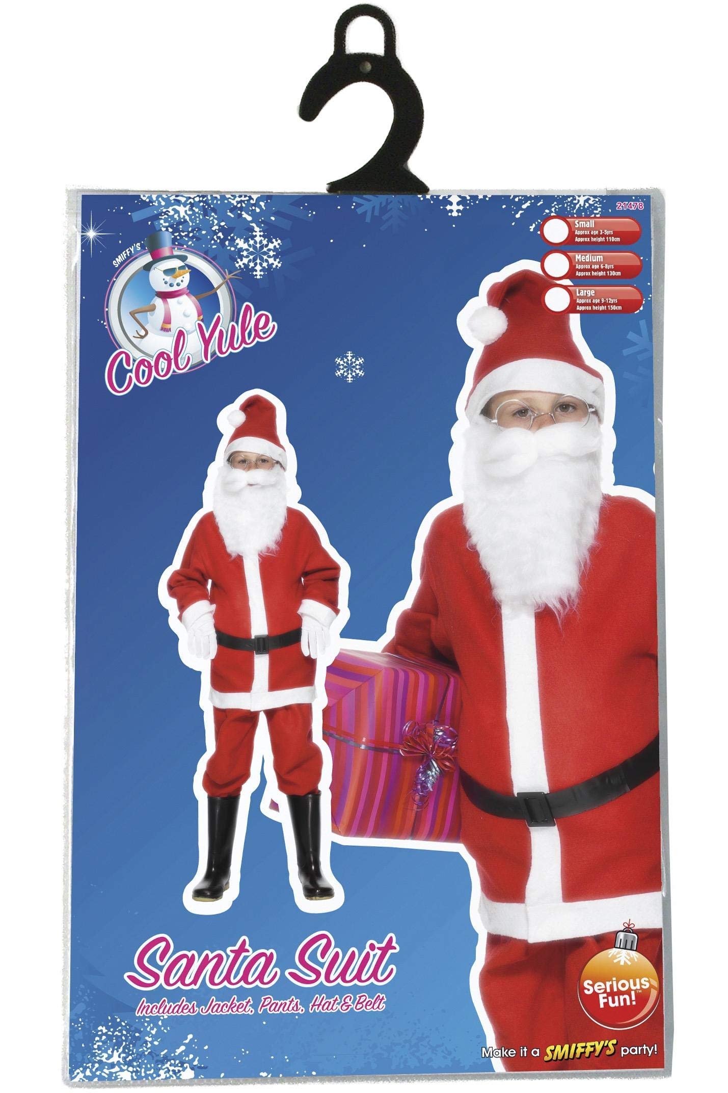 Smiffys Santa Boy Costume, Red with Jacket, Trousers, Hat and Belt, Christmas Kids Fancy Dress, Santa Dress Up Costumes - Image 5