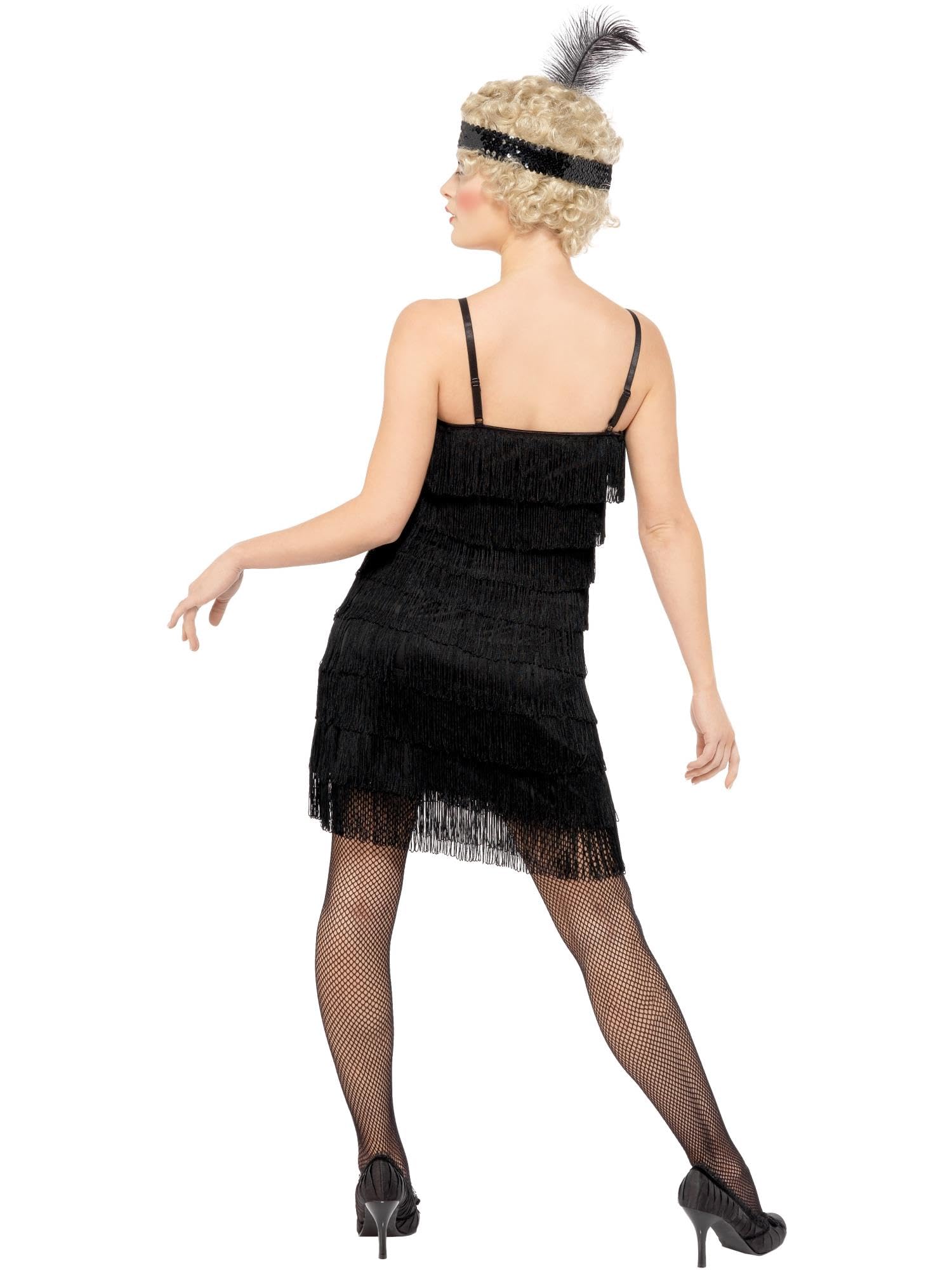 Smiffys Women's Fringe Flapper Costume, Black - Image 3