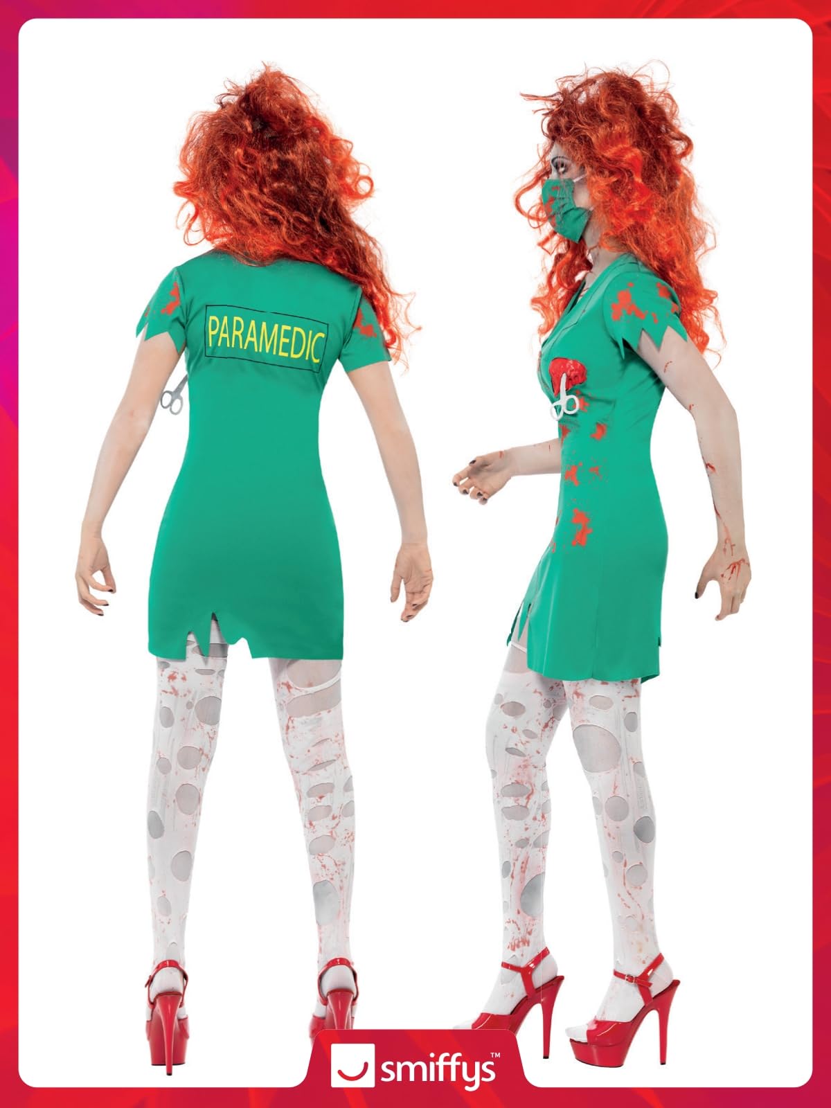 Smiffys Women's Zombie Scrub Nurse Costume - Image 6